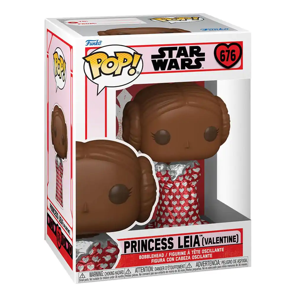 Star Wars Valentines POP! Vinyl Figure Leia (Val Choc) 9 cm fotografii produktu