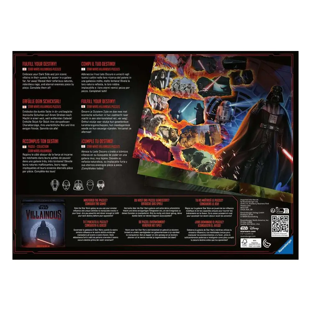 Star Wars Villainous Puzzle Darth Vader (1000 dílků) fotografii produktu