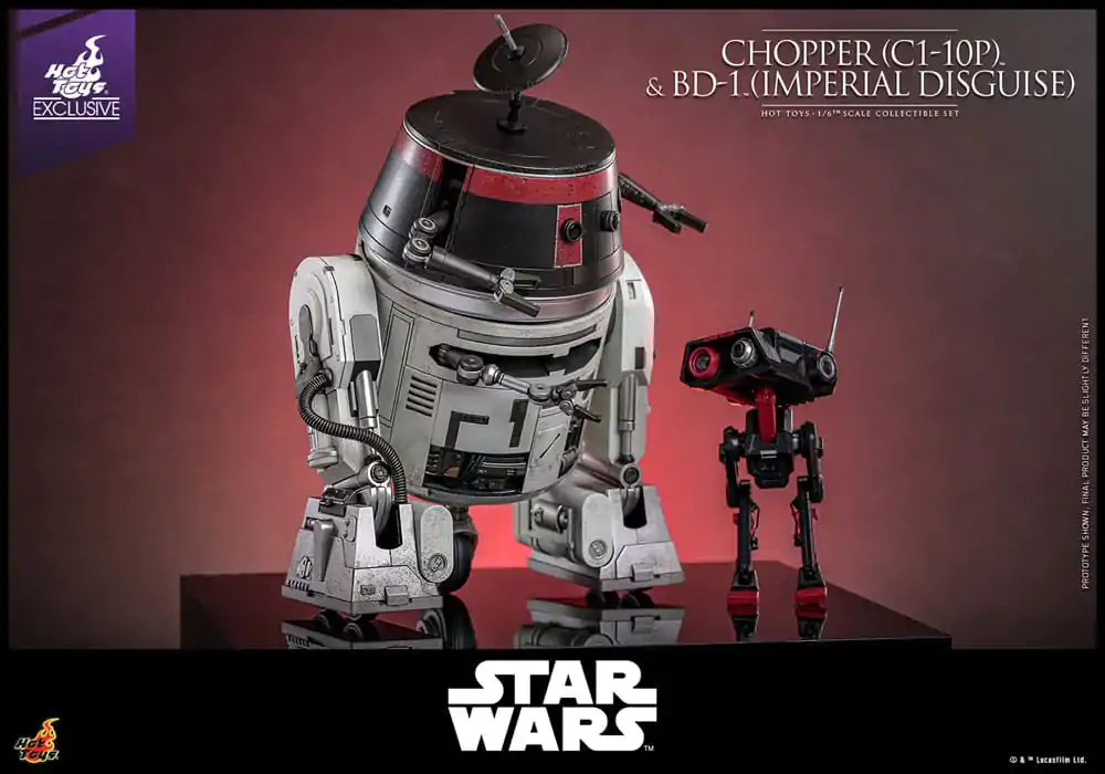 Star Wars Sada akčních figurek 1/6 Chopper (C1-10P™) a BD-1™ (Imperial Disguise) 18 cm a 8 cm fotografii produktu