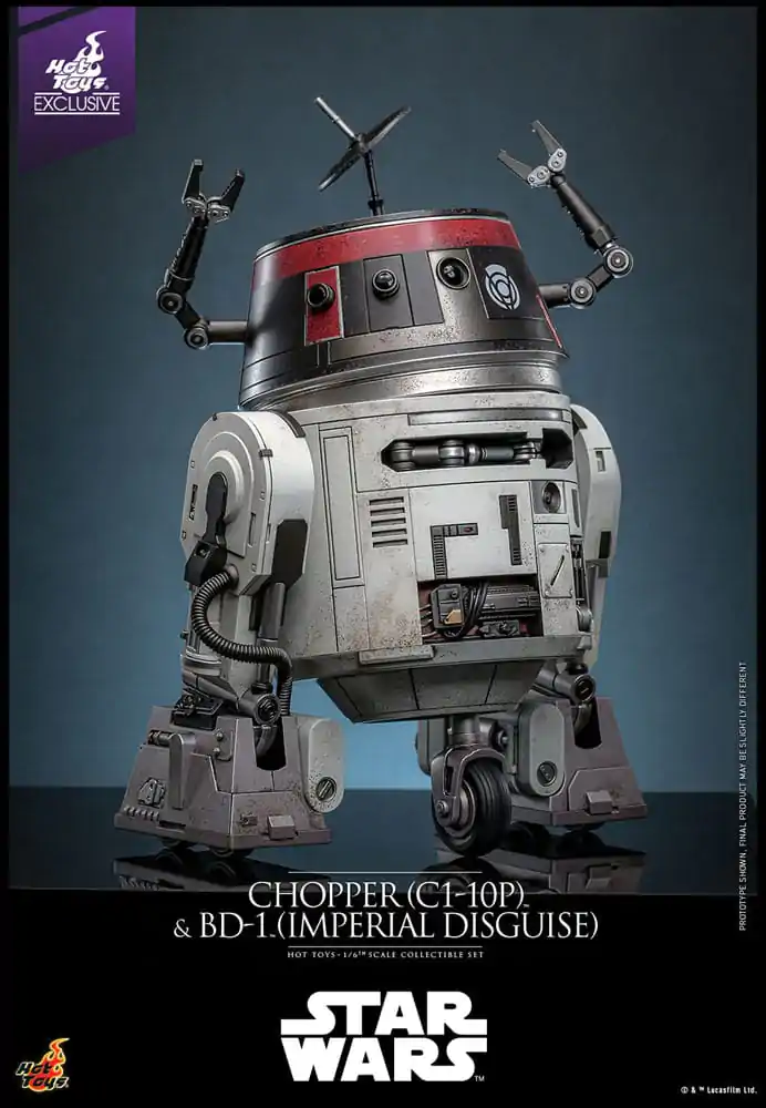 Star Wars Sada akčních figurek 1/6 Chopper (C1-10P™) a BD-1™ (Imperial Disguise) 18 cm a 8 cm fotografii produktu
