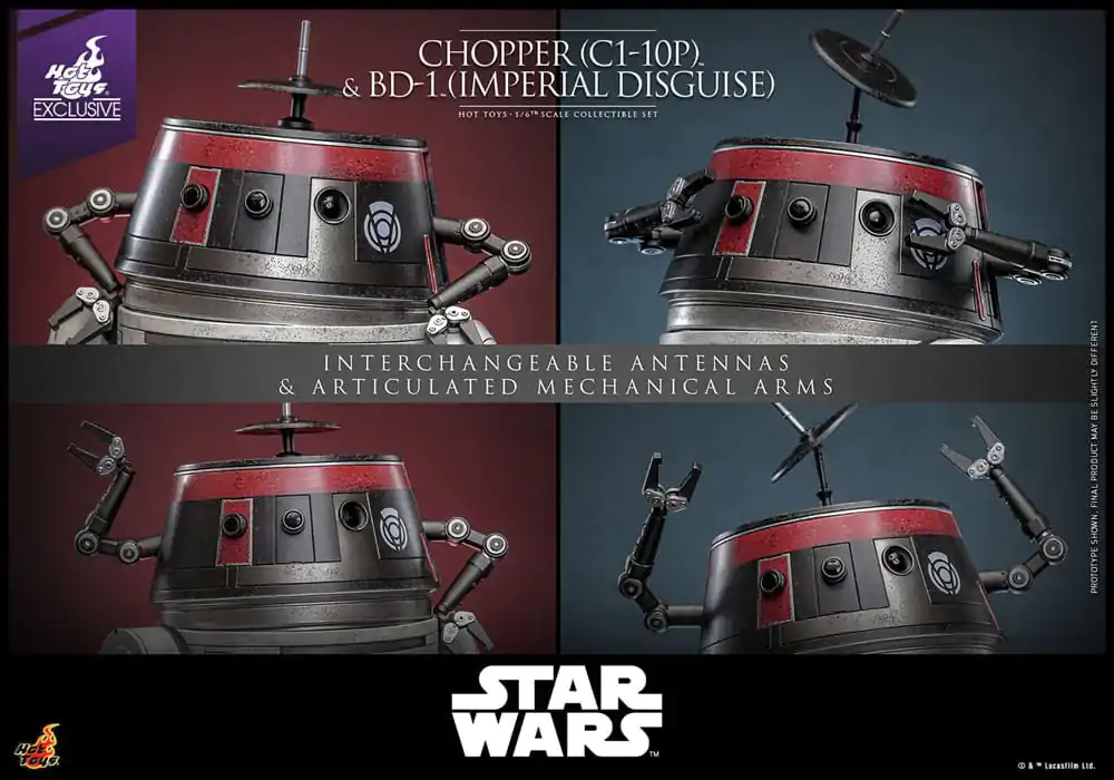 Star Wars Sada akčních figurek 1/6 Chopper (C1-10P™) a BD-1™ (Imperial Disguise) 18 cm a 8 cm fotografii produktu