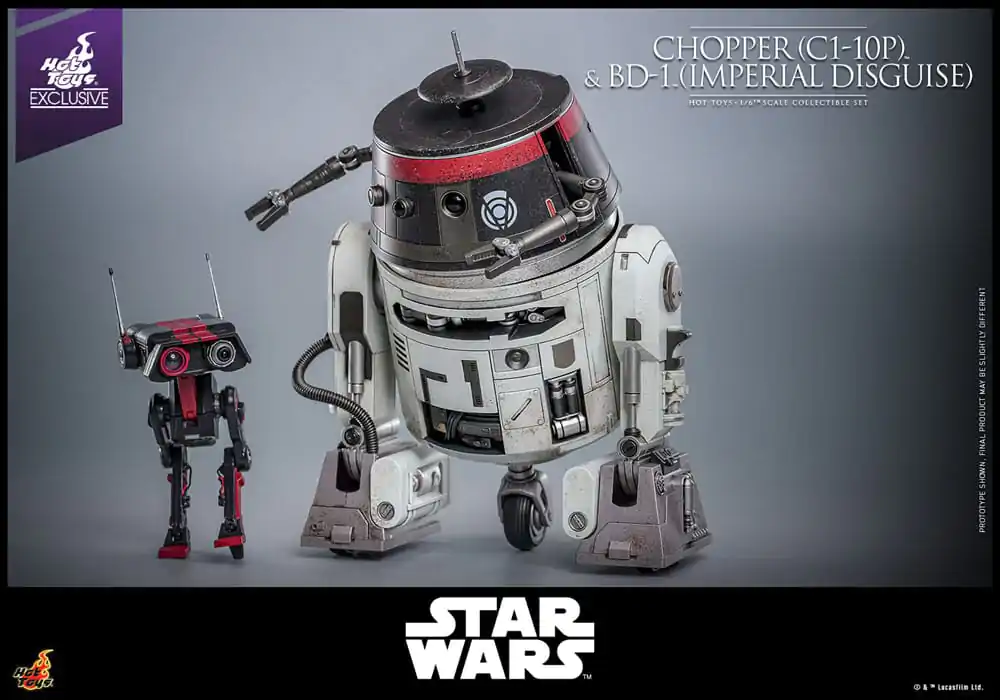 Star Wars Sada akčních figurek 1/6 Chopper (C1-10P™) a BD-1™ (Imperial Disguise) 18 cm a 8 cm fotografii produktu