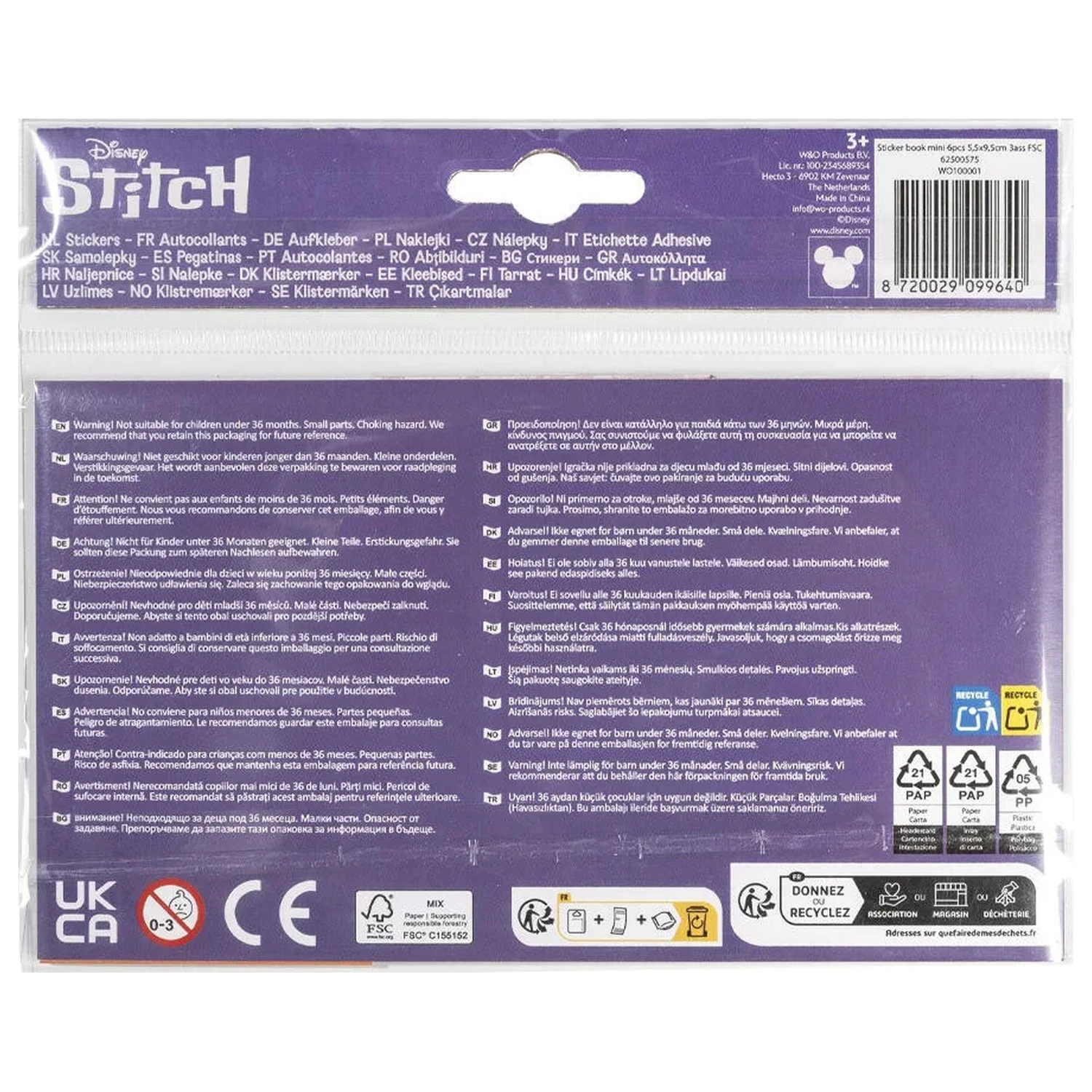 Stitch Aliens Mini sada samolepek, 6 kusů fotografii produktu