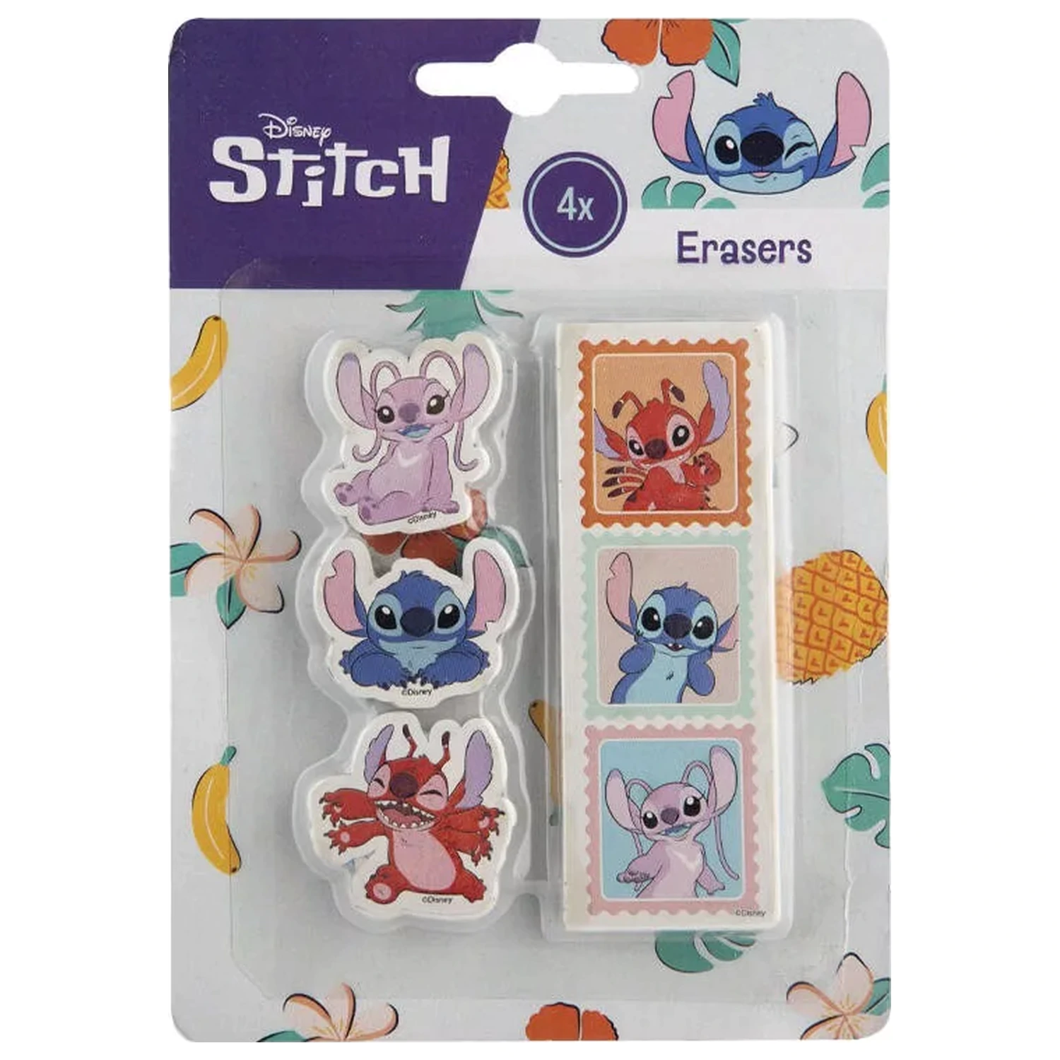 Stitch Aloha sada gum ve tvaru 4 kusy fotografii produktu