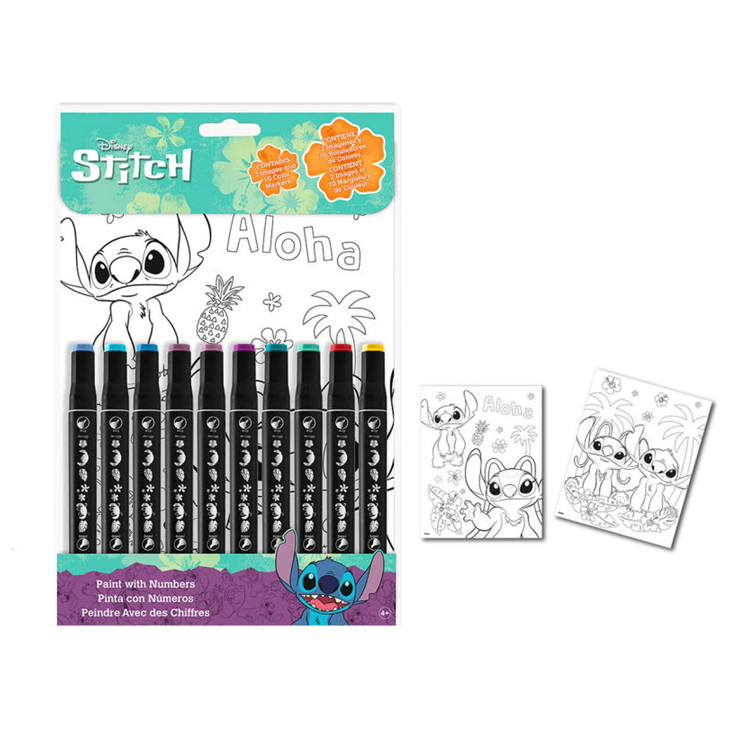 Lilo and Stitch Aloha omalovánka s čísly fotografii produktu