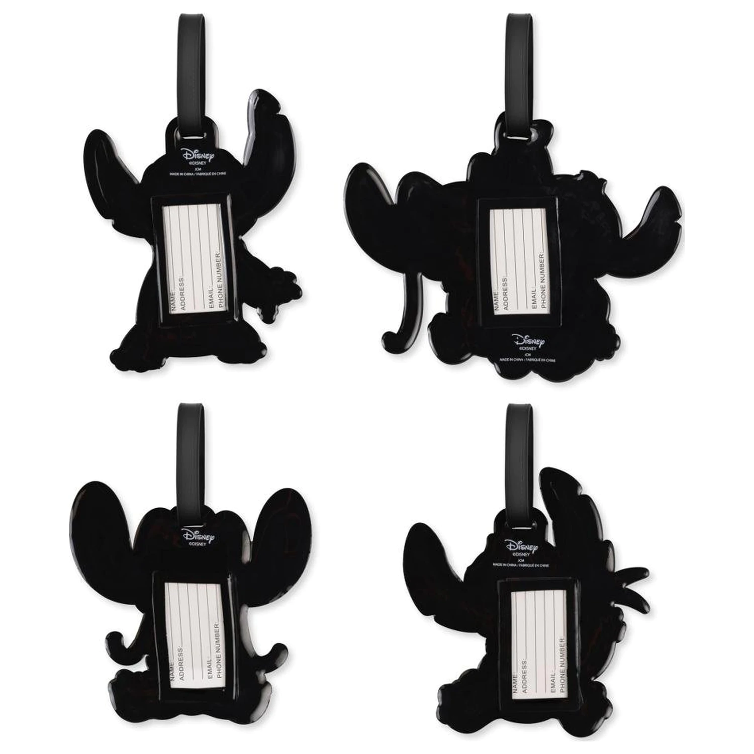 Sada visaček na zavazadla Stitch & Angel, 4 ks fotografii produktu