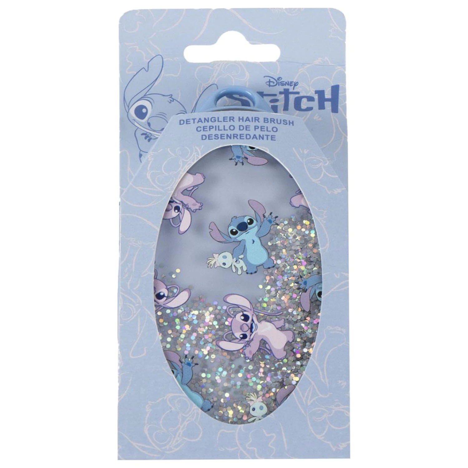 Stitch Angel třpytivý kartáč na vlasy, hřeben 13 cm fotografii produktu