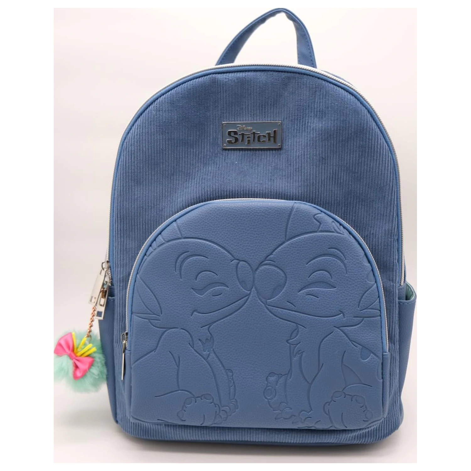 Stitch & Angel Fashion Duo modrý manšestrový batoh fotografii produktu