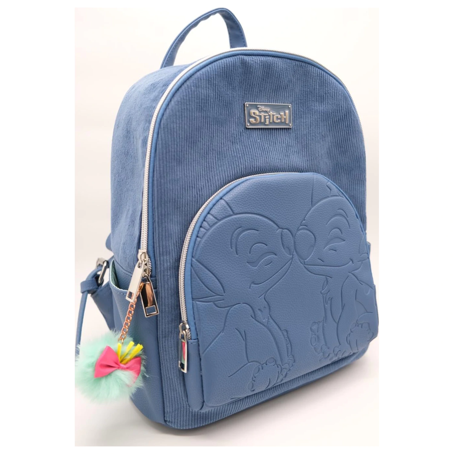 Stitch & Angel Fashion Duo modrý manšestrový batoh fotografii produktu