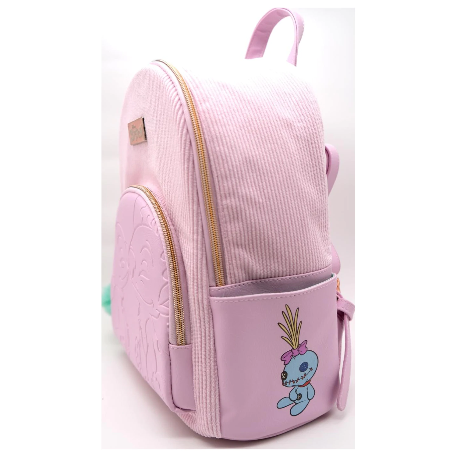 Stitch & Angel Fashion Duo růžový batoh z manšestru 32x25x14cm fotografii produktu