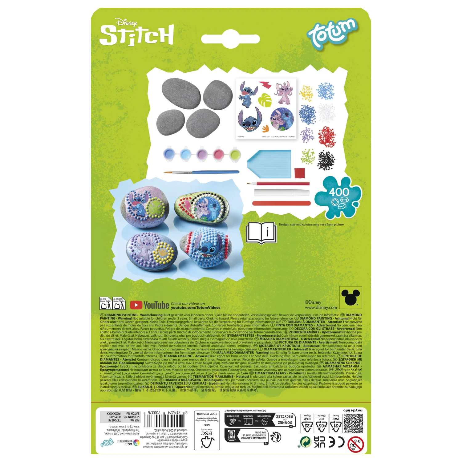 Stitch Angel Sada na zdobení oblázků s nálepkou fotografii produktu