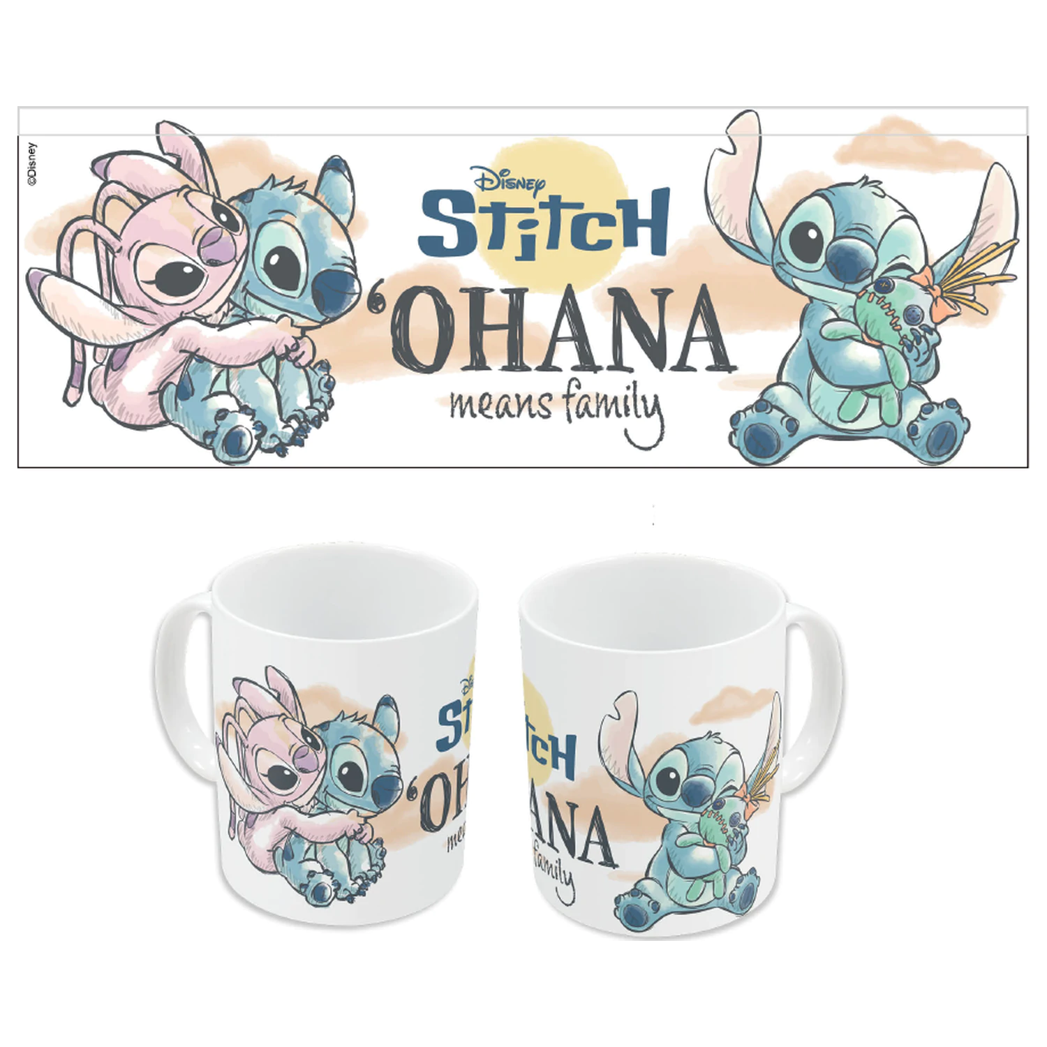Stitch & Angel Ohana keramický hrnek 325ml fotografii produktu