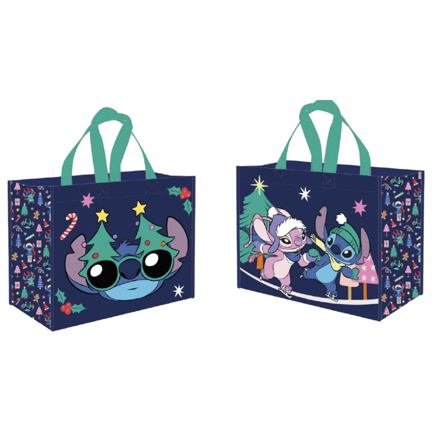 Stitch & Angel Snow & Xmas Nákupní taška fotografii produktu