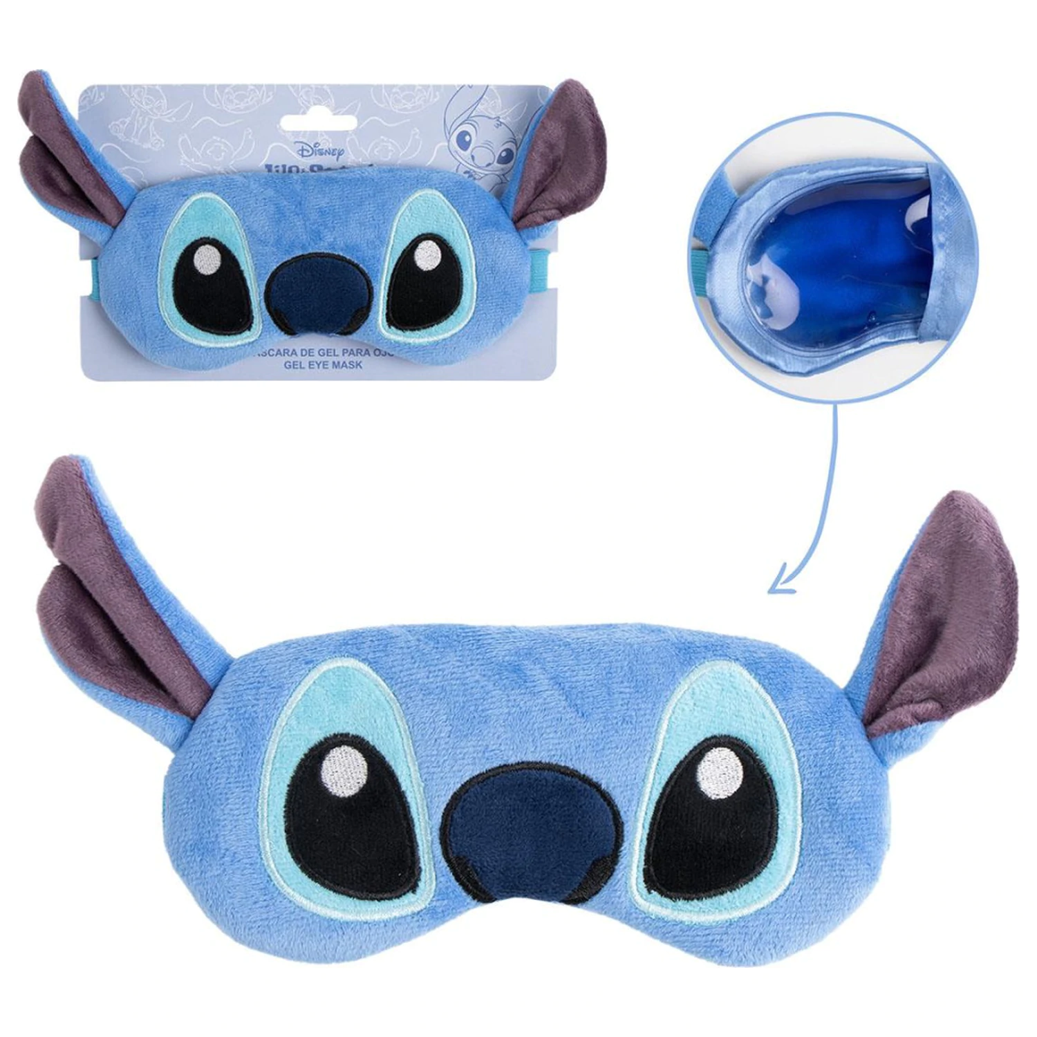 Stitch modrá gelová maska na spaní pro dospělé, noční maska na oči fotografii produktu