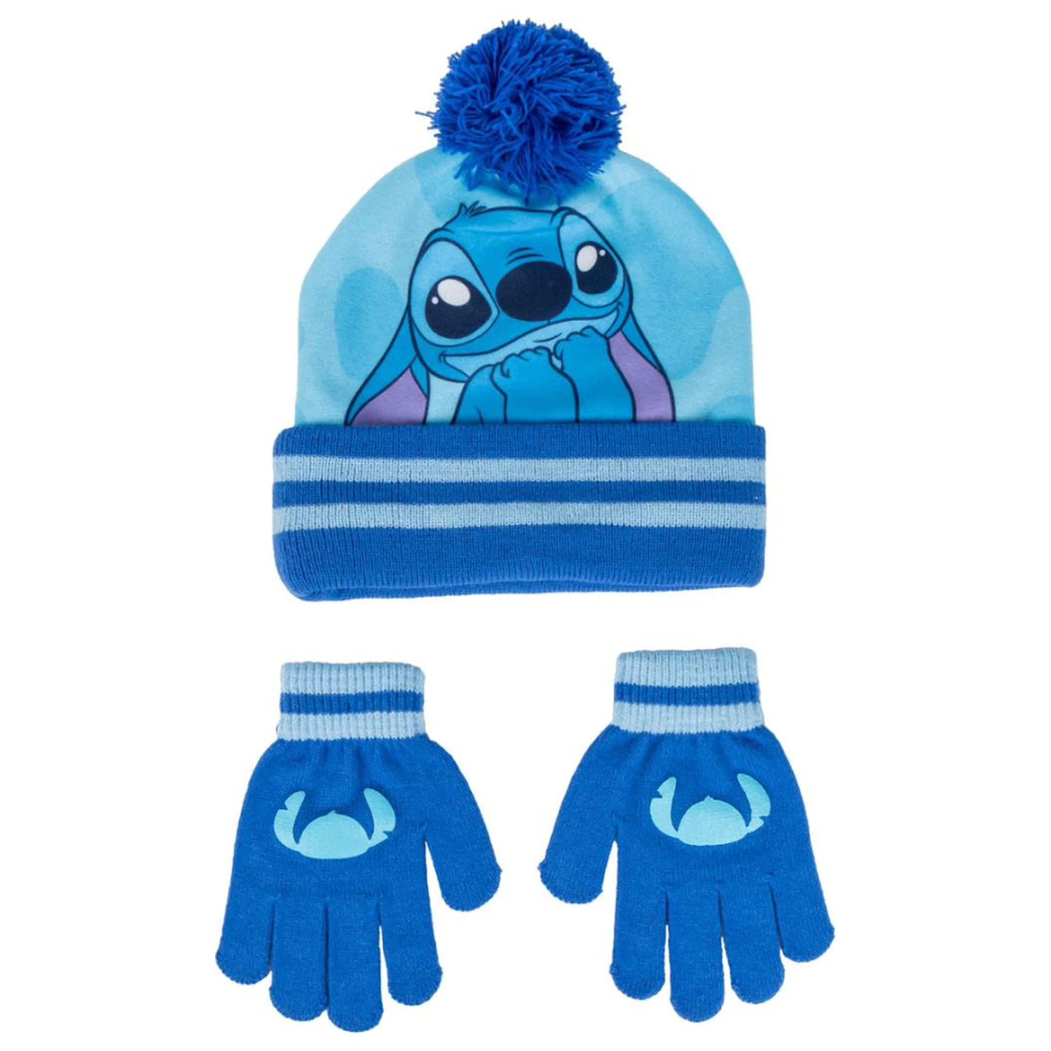Stitch Blue dětská čepice + sada rukavic fotografii produktu