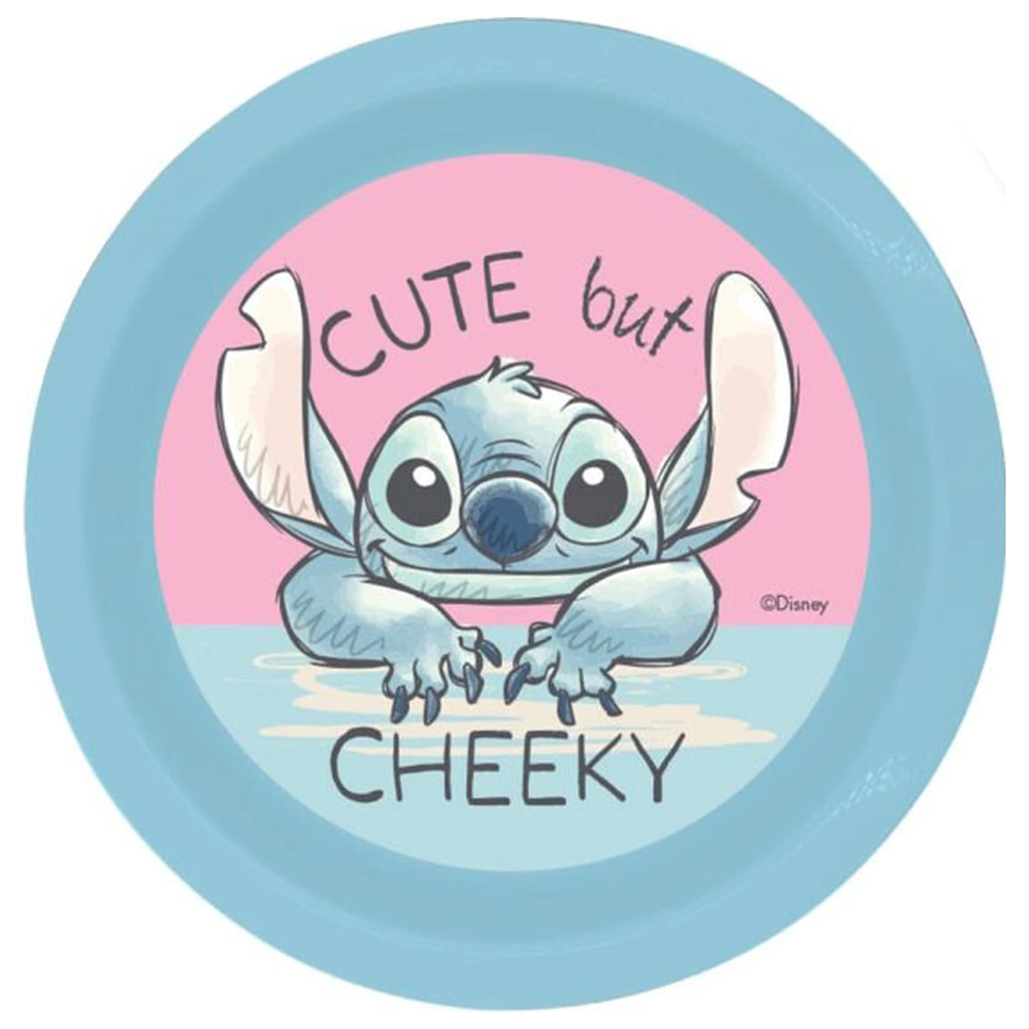 Stitch Cheeky Plastový plochý talíř fotografii produktu