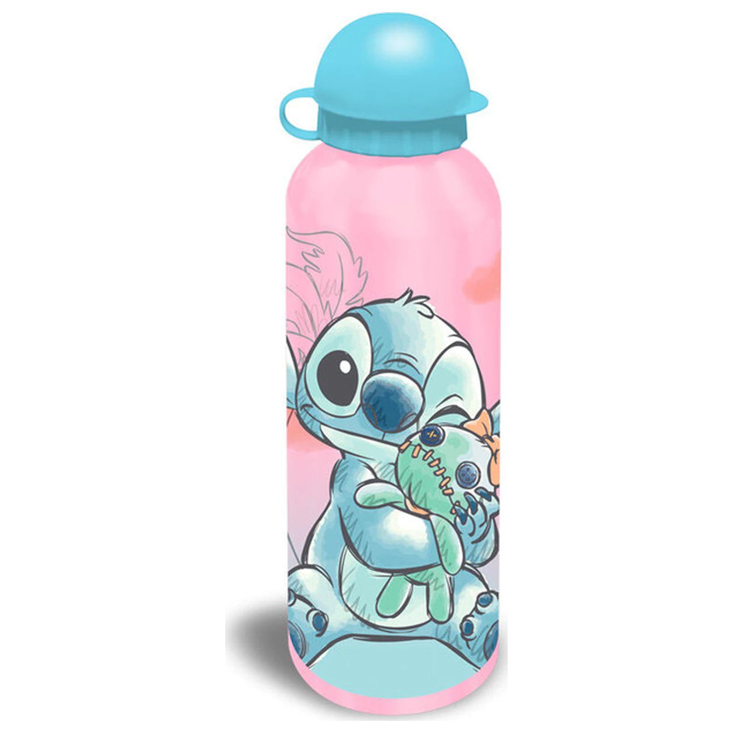 Stitch Cheeky Pink hliníková láhev na vodu s pítkem 500 ml fotografii produktu