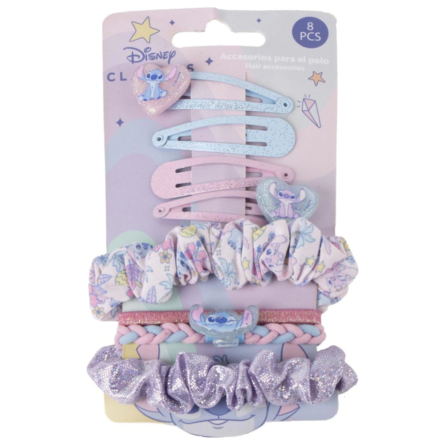 Stitch Cute Alien sponka do vlasů a gumička do vlasů sada, 8 kusů fotografii produktu