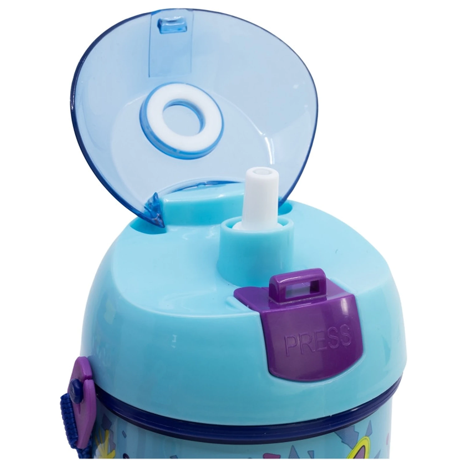Stitch Dance plastová láhev na vodu s brčkem a závěsem 450 ml fotografii produktu