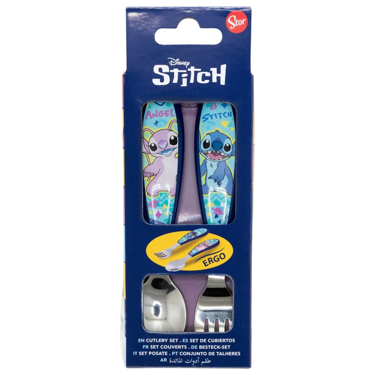 Stitch Drawing Kovová Ergonomická Sada Příborů - 2 kusy fotografii produktu