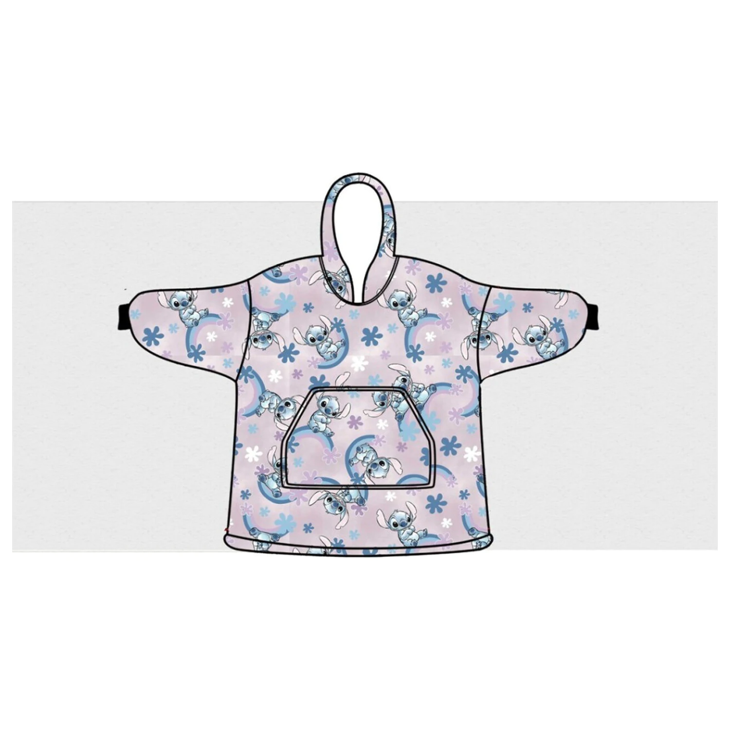 Stitch Dreamy Plyšová fleecová nositelná deka Pončo pro věk 7-14 let fotografii produktu