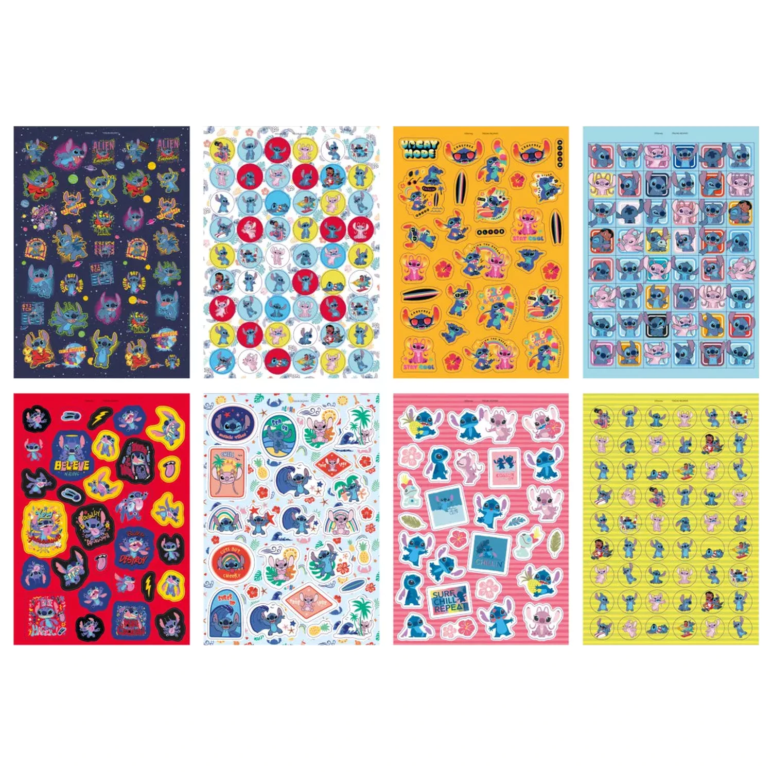 Stitch Extrovert balení nálepek 8 archů fotografii produktu