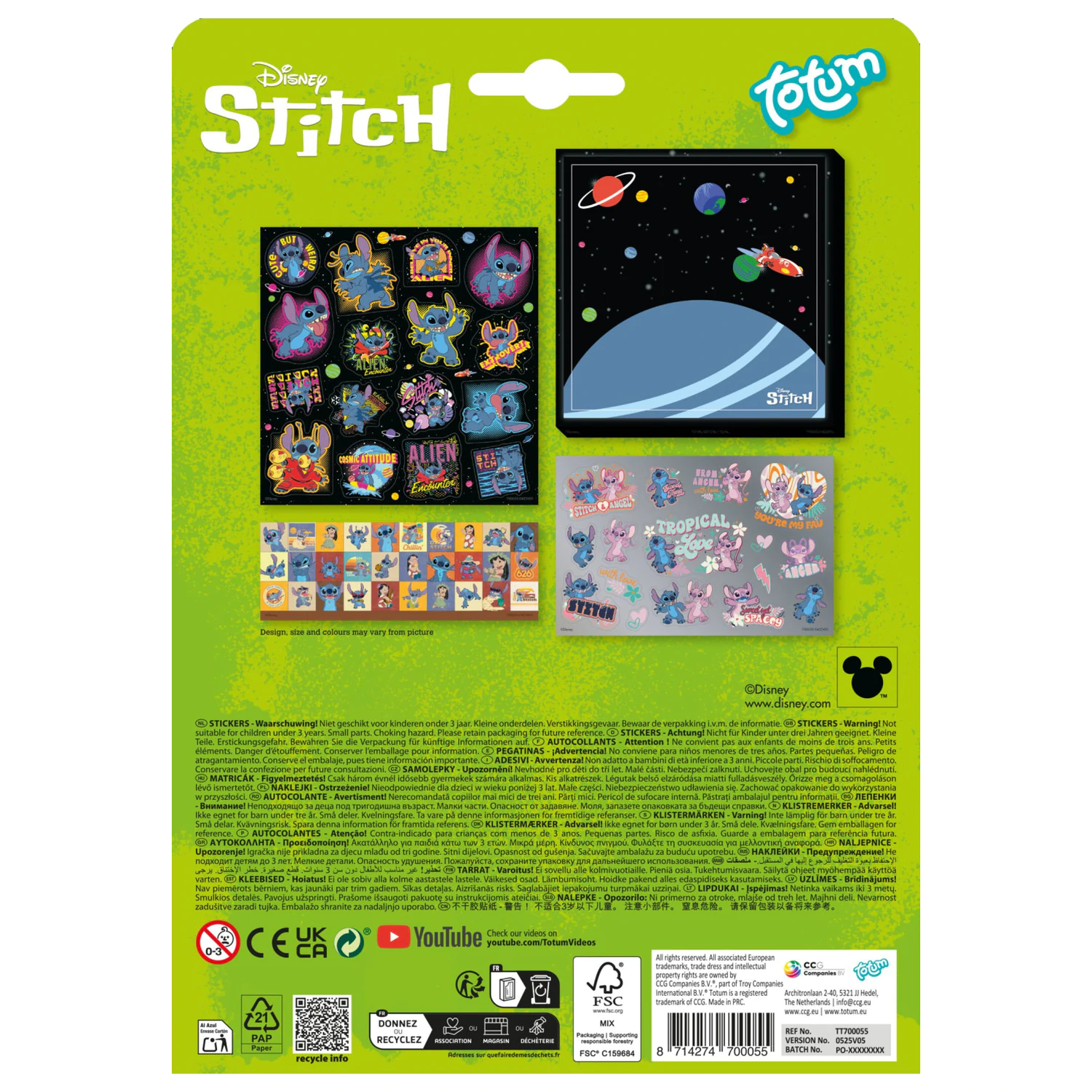 Stitch Extrovert sada samolepek fotografii produktu