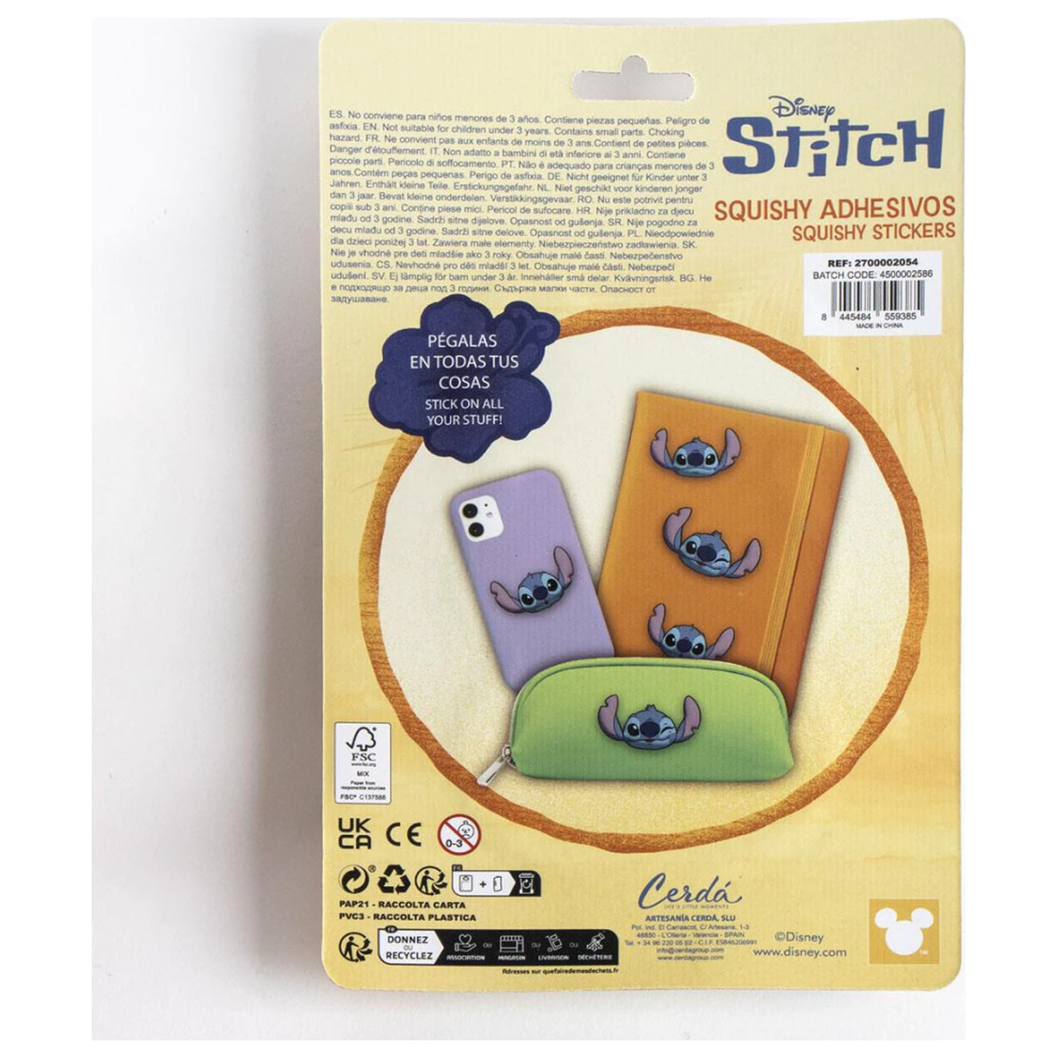Stitch Face Decor sada samolepek 3 ks fotografii produktu