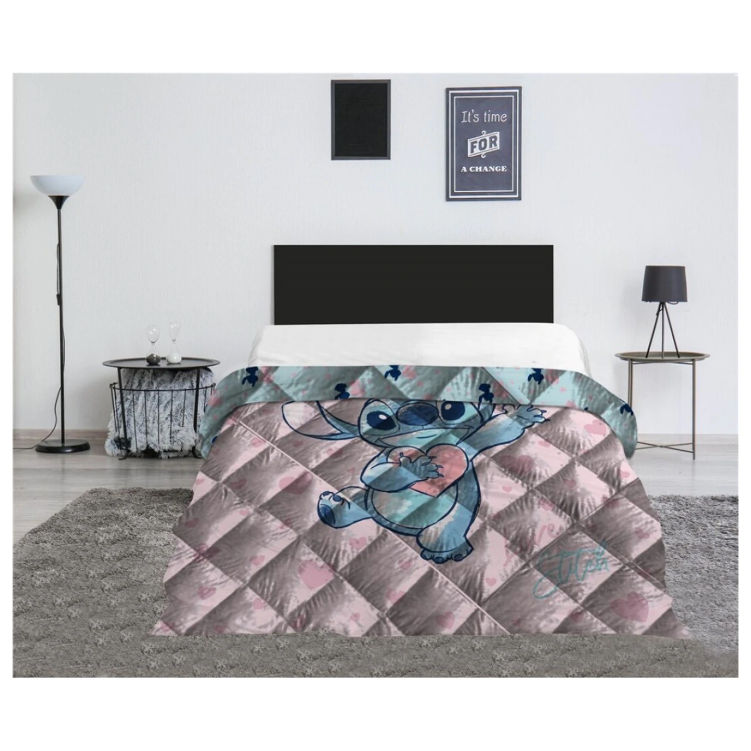 Stitch Srdce Prošívaný Přehoz na postel, Peřina 240x220cm fotografii produktu