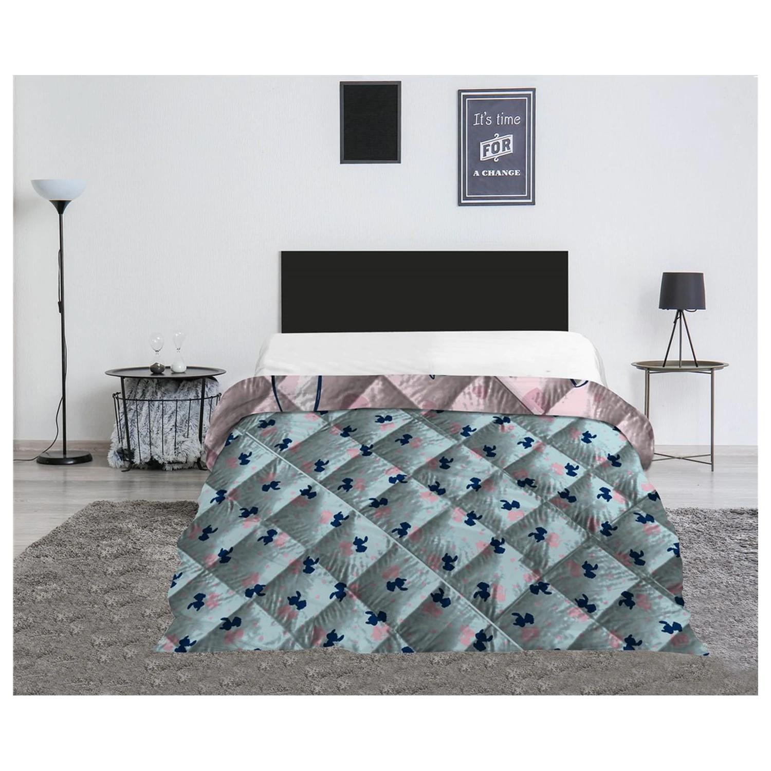 Stitch Srdce Prošívaný Přehoz na postel, Peřina 240x220cm fotografii produktu