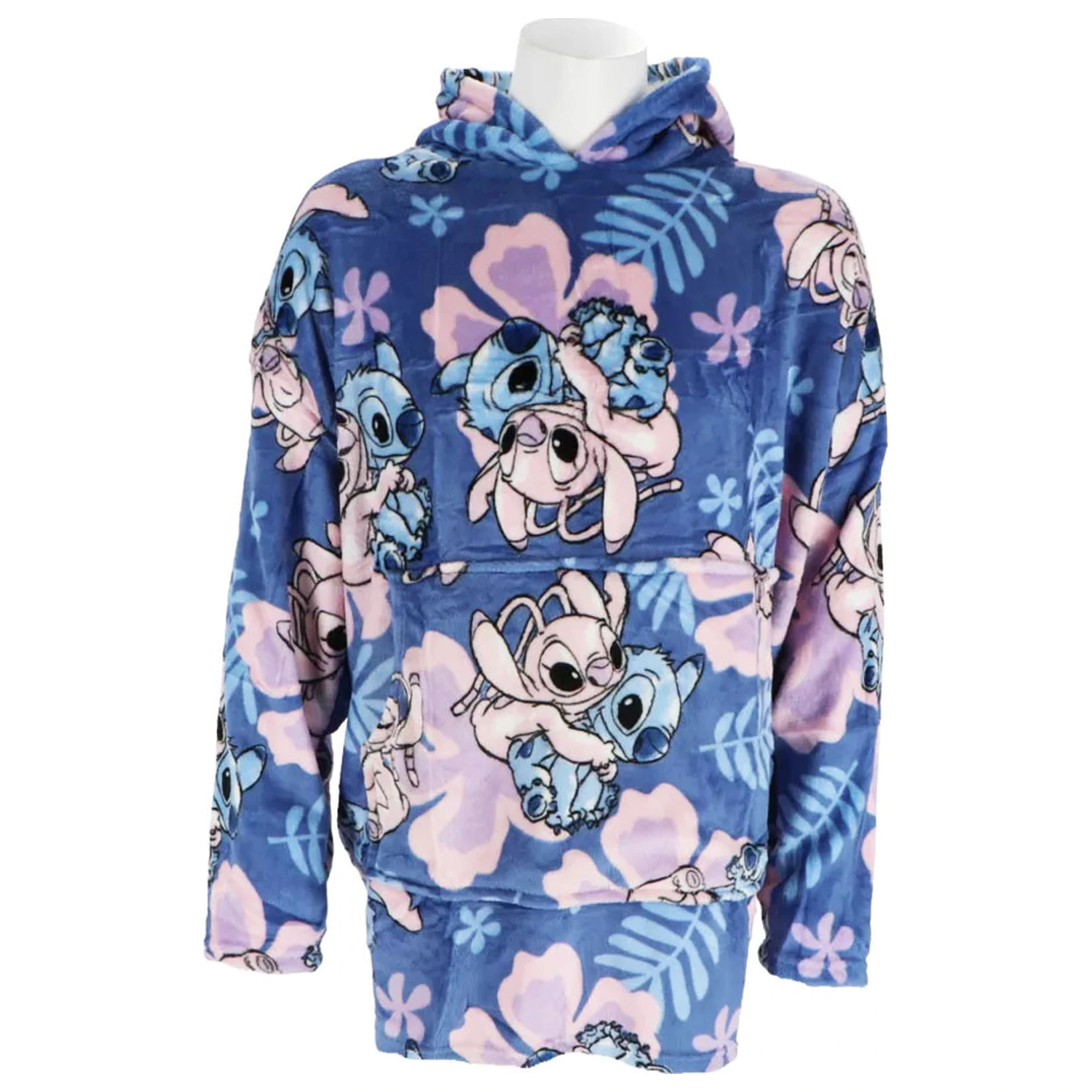 Stitch Hibiscus nazouvací plyšová flísová deka, pončo 3-6 let fotografii produktu