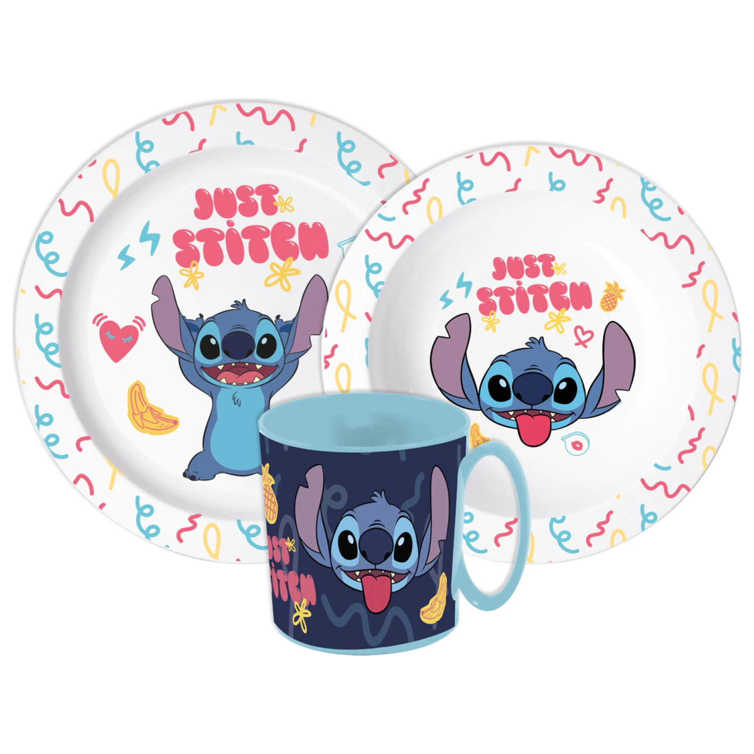 Stitch Just jídelní souprava, micro plastová sada s hrnkem fotografii produktu