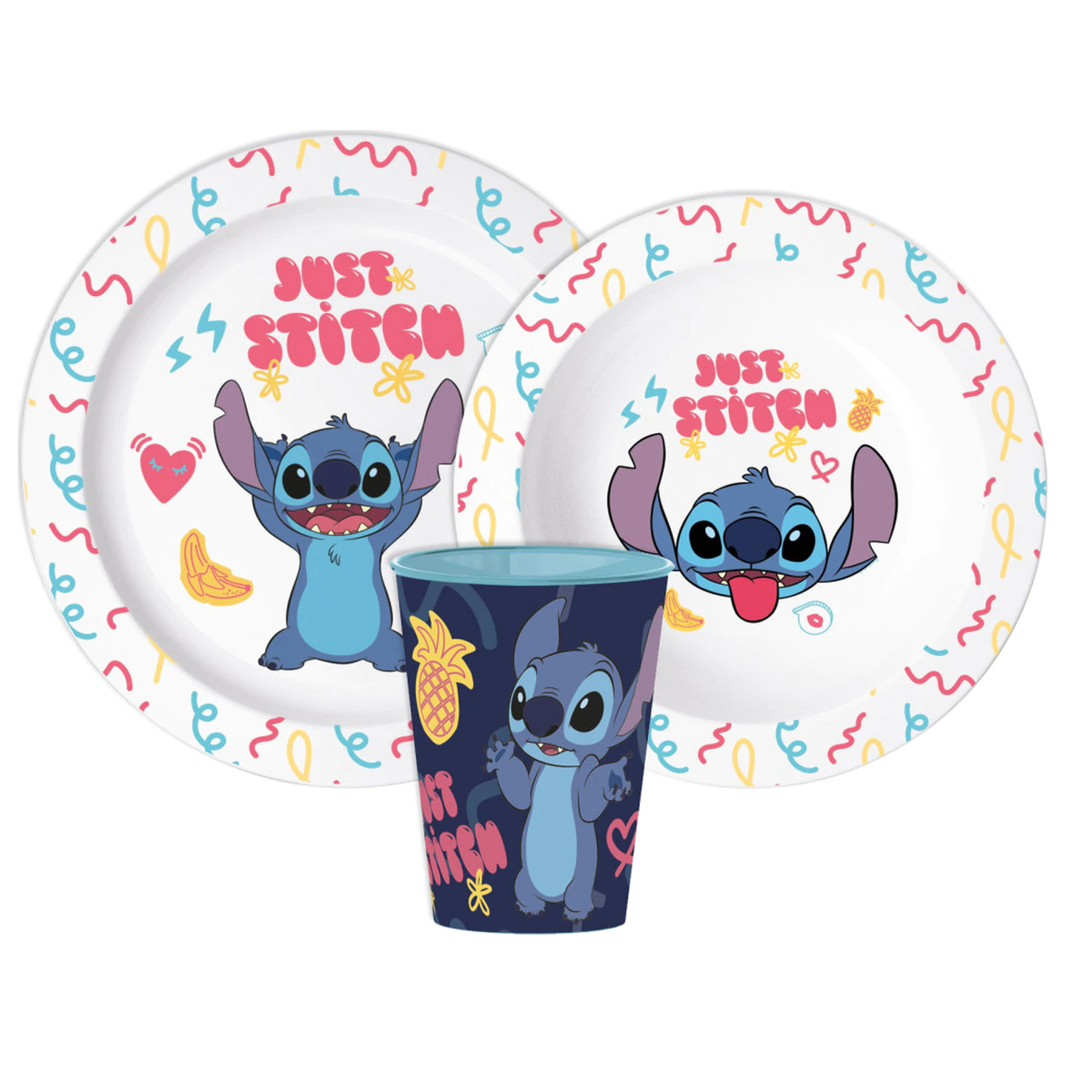 Stitch Just jídelní souprava, mikroplastová sada se sklem fotografii produktu