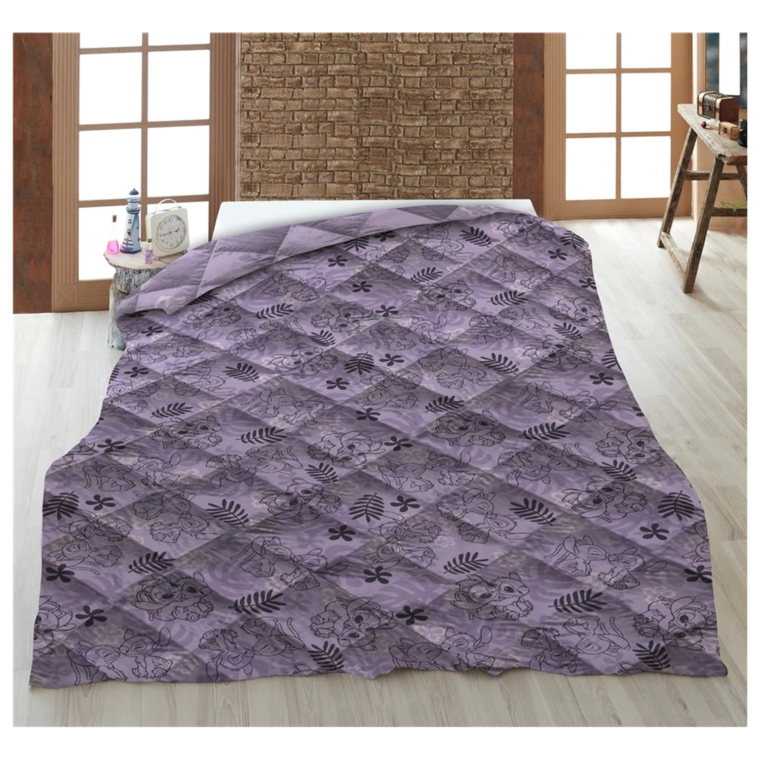 Stitch Lilo and Stitch Love Story prošívaný povlak na peřinu, přikrývka 140x200cm fotografii produktu