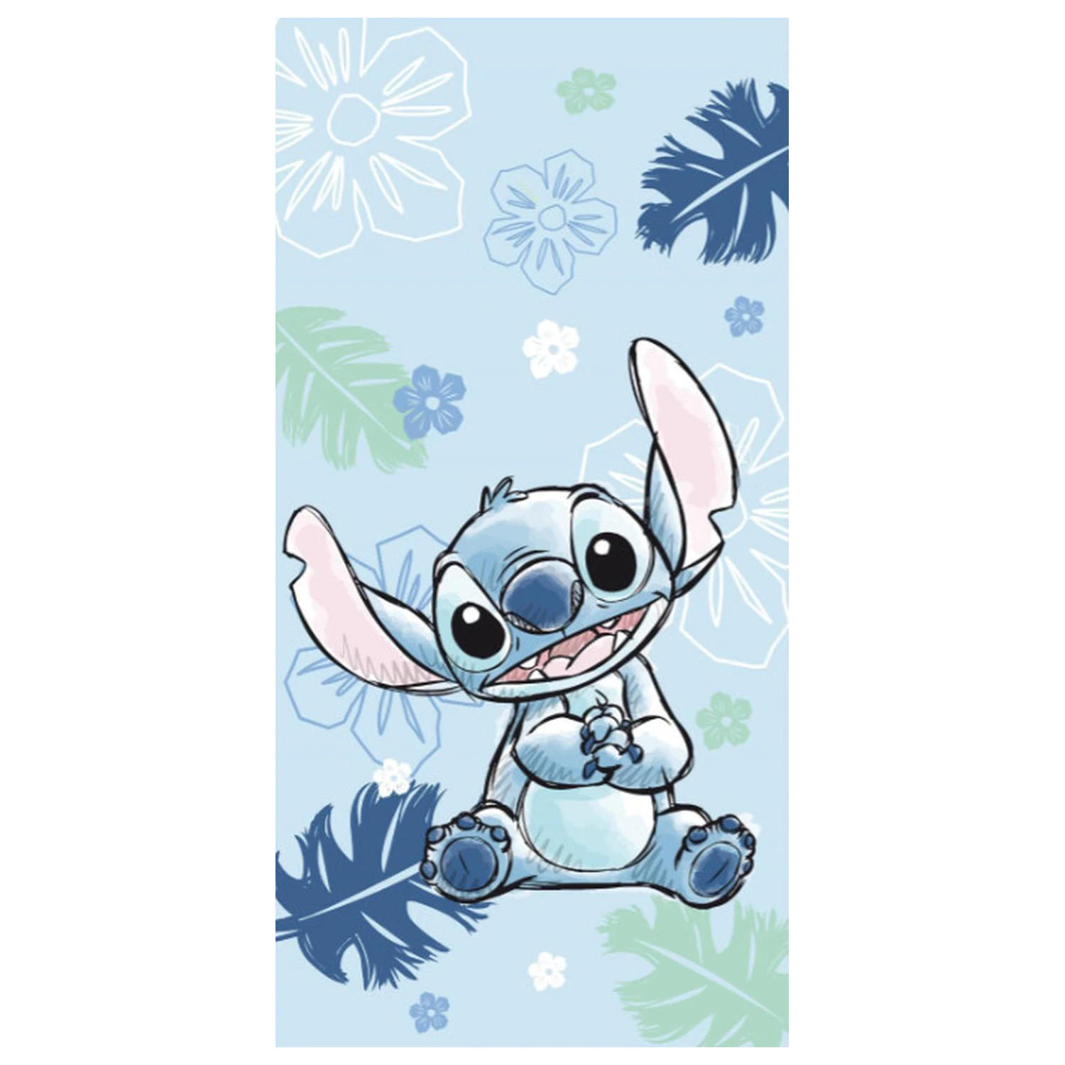 Stitch Ohana Modrý ručník 70x140cm fotografii produktu