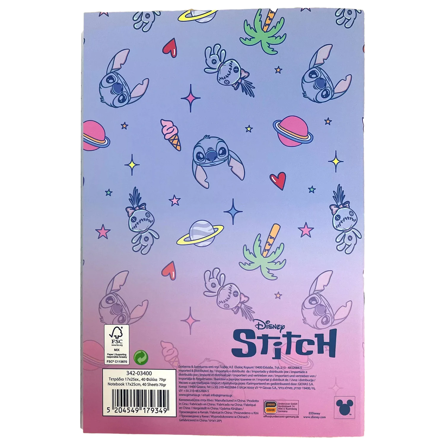 Stitch Palm B/5 linkovaný zápisník, 40 stran fotografii produktu