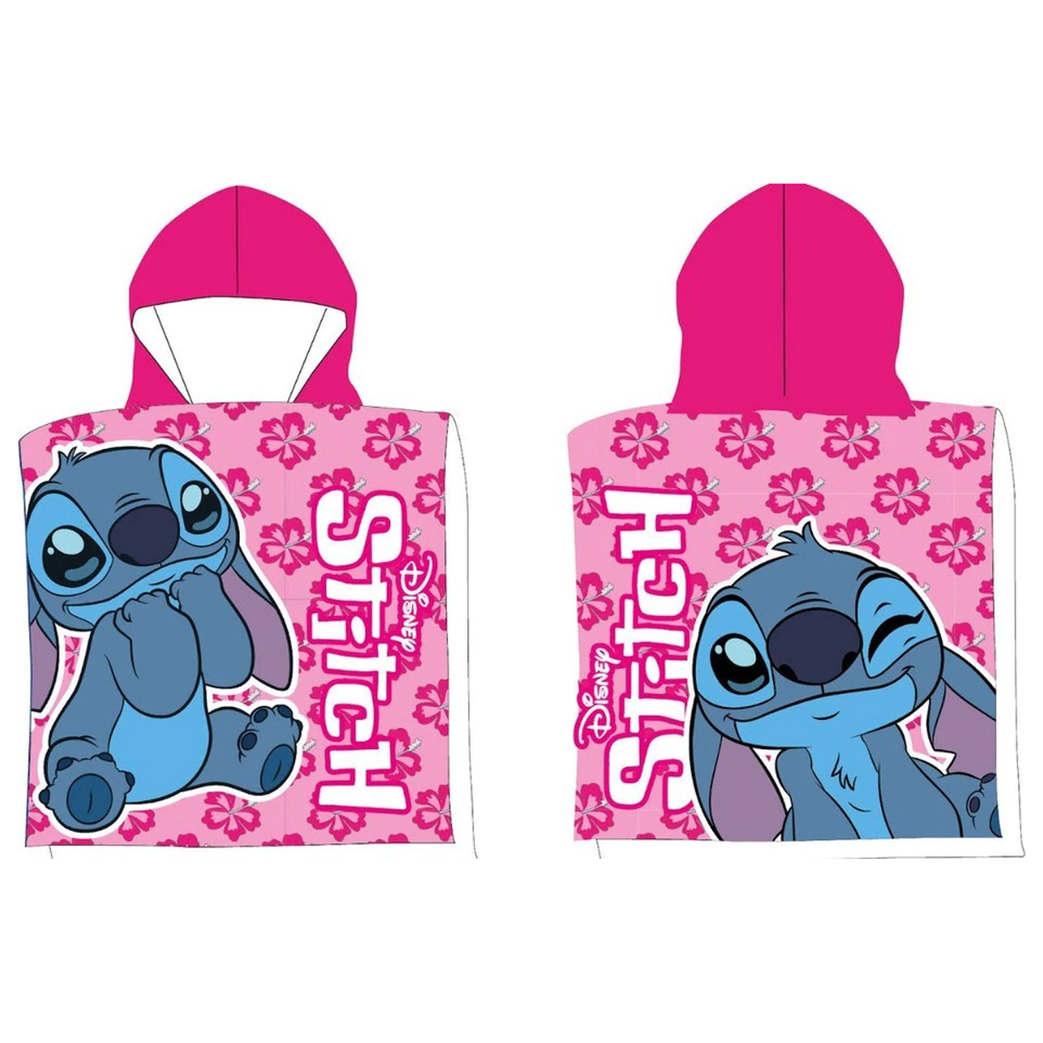 Stitch Pink Wink Plážové pončo ručník 50x100 cm fotografii produktu