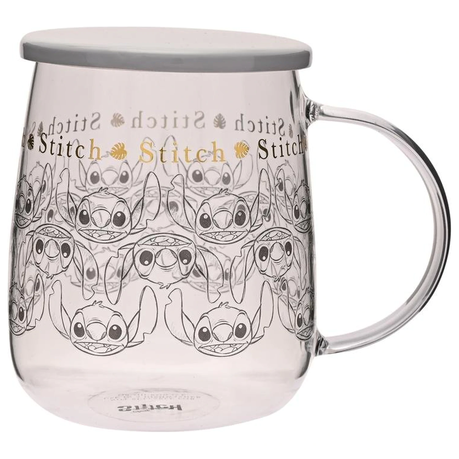 Stitch skleněný hrnek s víkem 532ml fotografii produktu