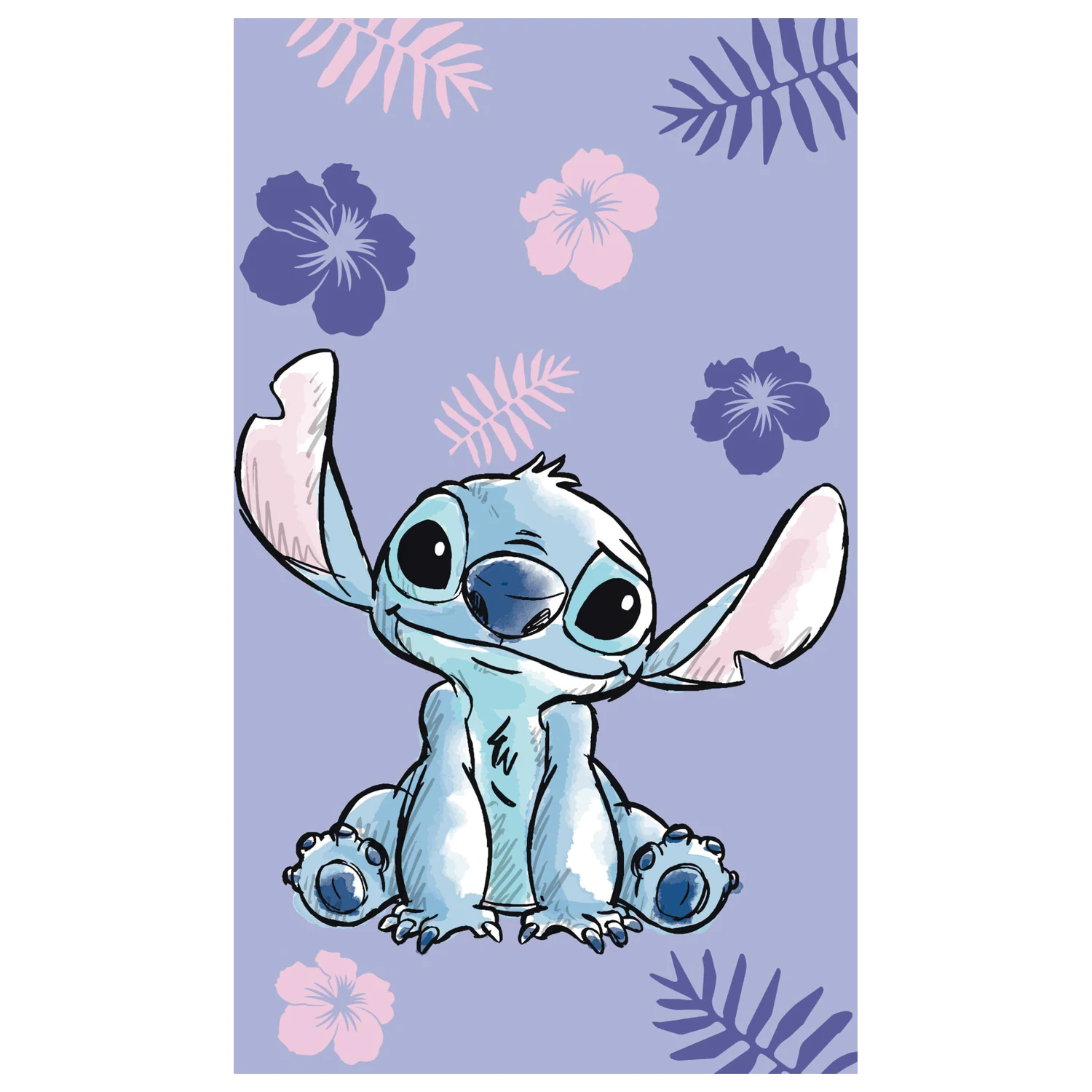 Stitch Purple ručník na ruce, ručník na obličej, ručník fotografii produktu