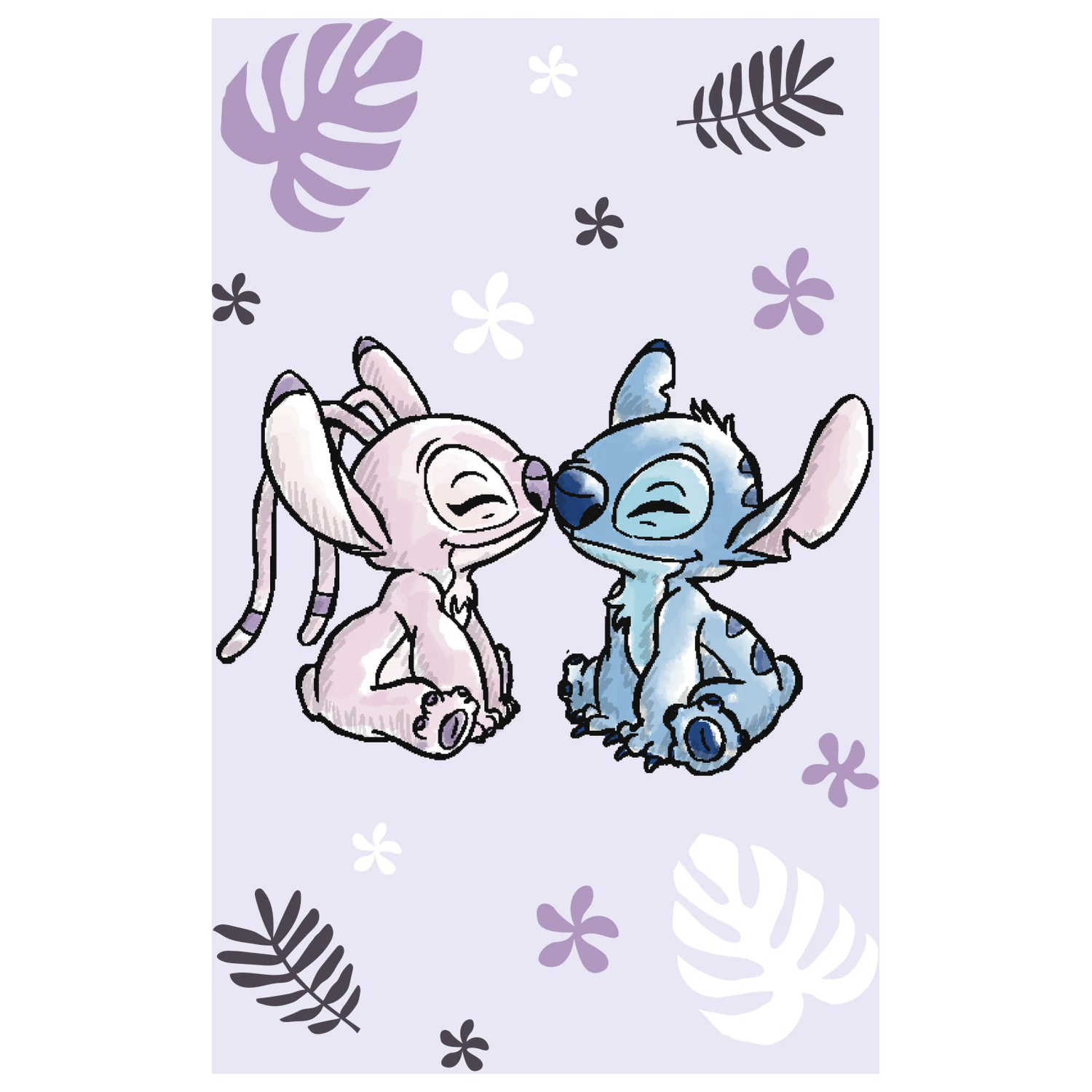 Stitch Fialová Flísová Deka fotografii produktu