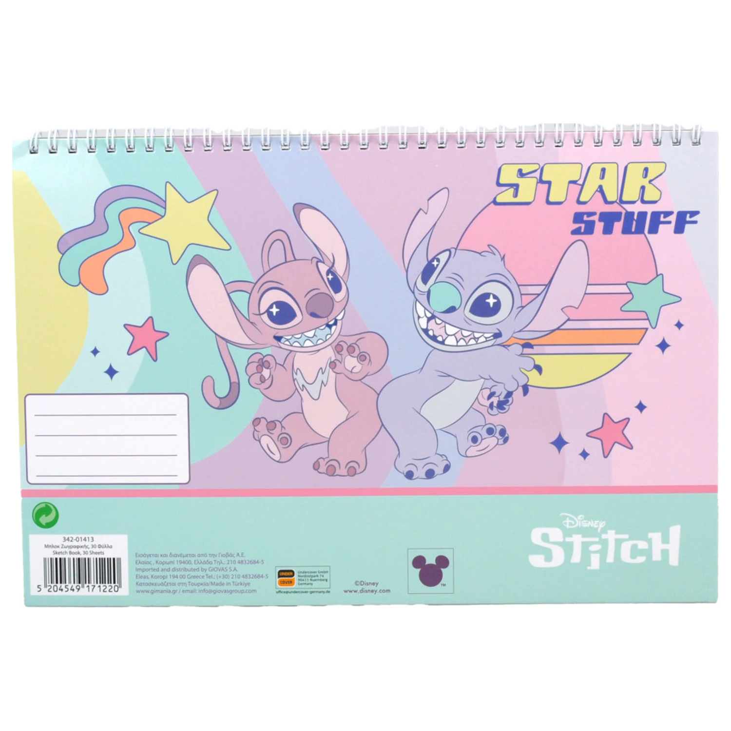 Stitch Star Stuff A4 Spirální skicák, 30 listů fotografii produktu