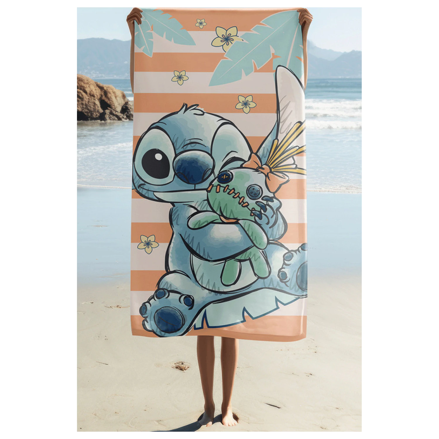 Stitch Tropical Hugs Ručník 70x140cm fotografii produktu