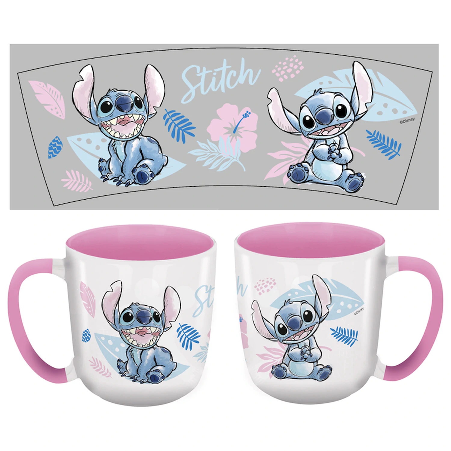 Stitch Watercolor Pink Hrneček fotografii produktu