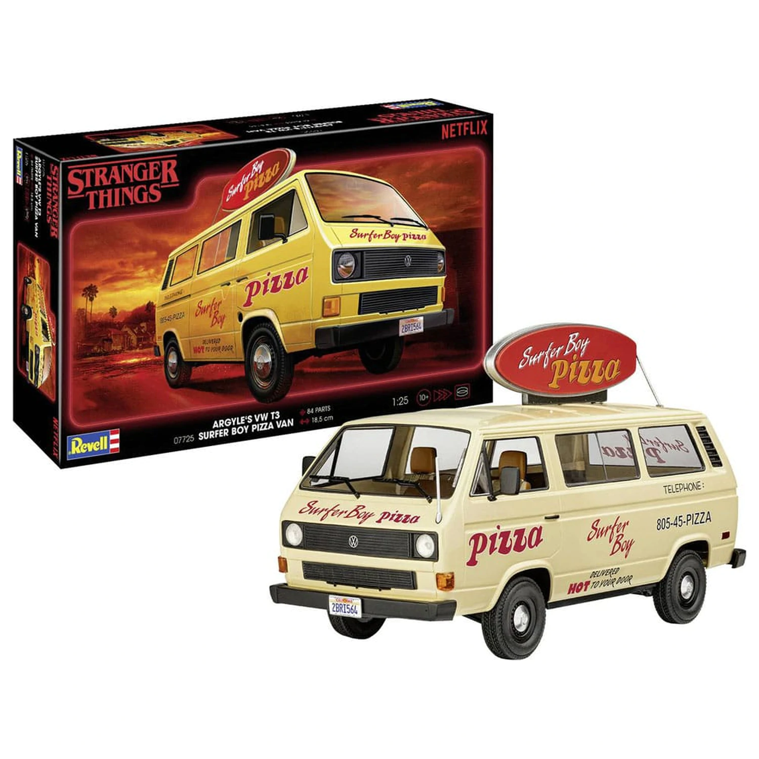 Stranger Things Model Kit 1/25 VW T3 Bus Surfer Boy 19 cm fotografii produktu