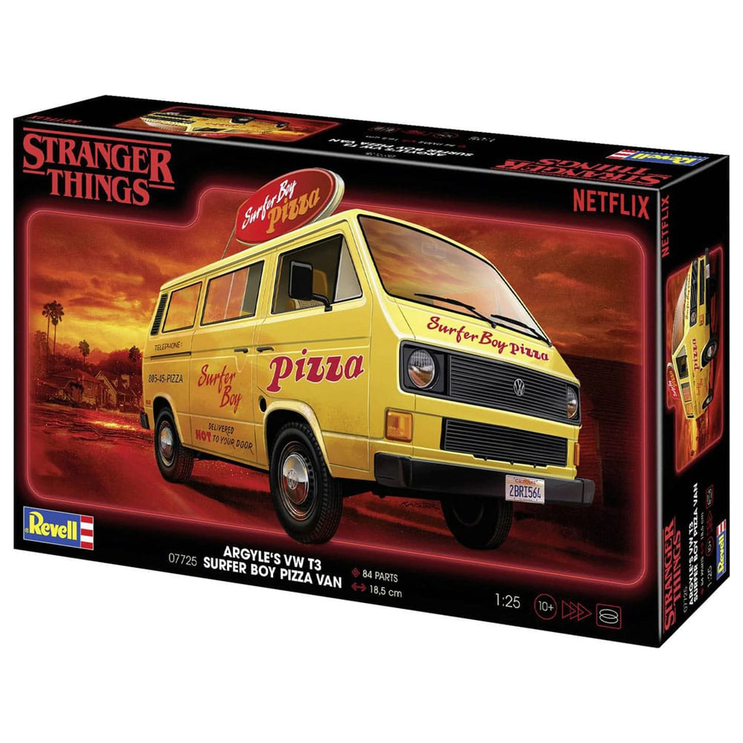 Stranger Things Model Kit 1/25 VW T3 Bus Surfer Boy 19 cm fotografii produktu