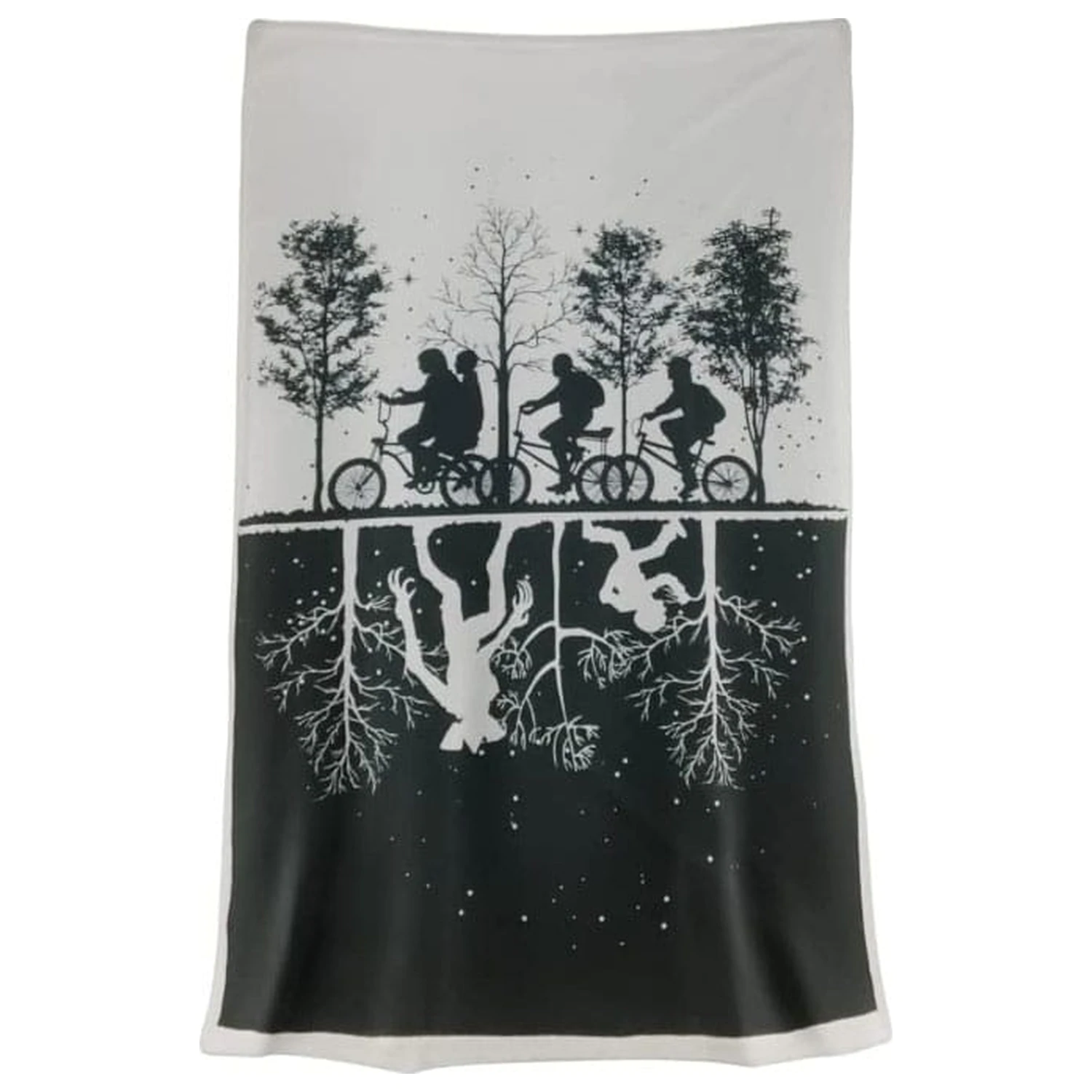 Stranger Things Deková deka Černá a bílá 100 x 150 cm fotografii produktu