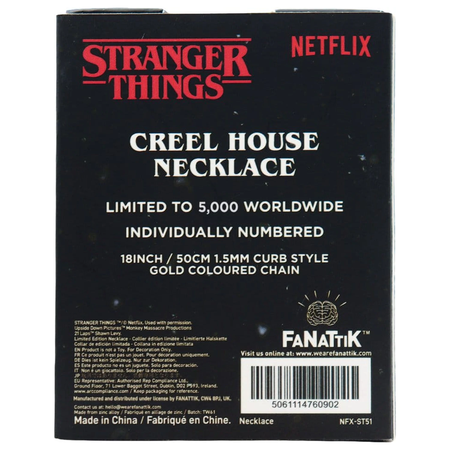 Stranger Things náhrdelník Creel House Window Limited Edition 3 x 2 cm fotografii produktu