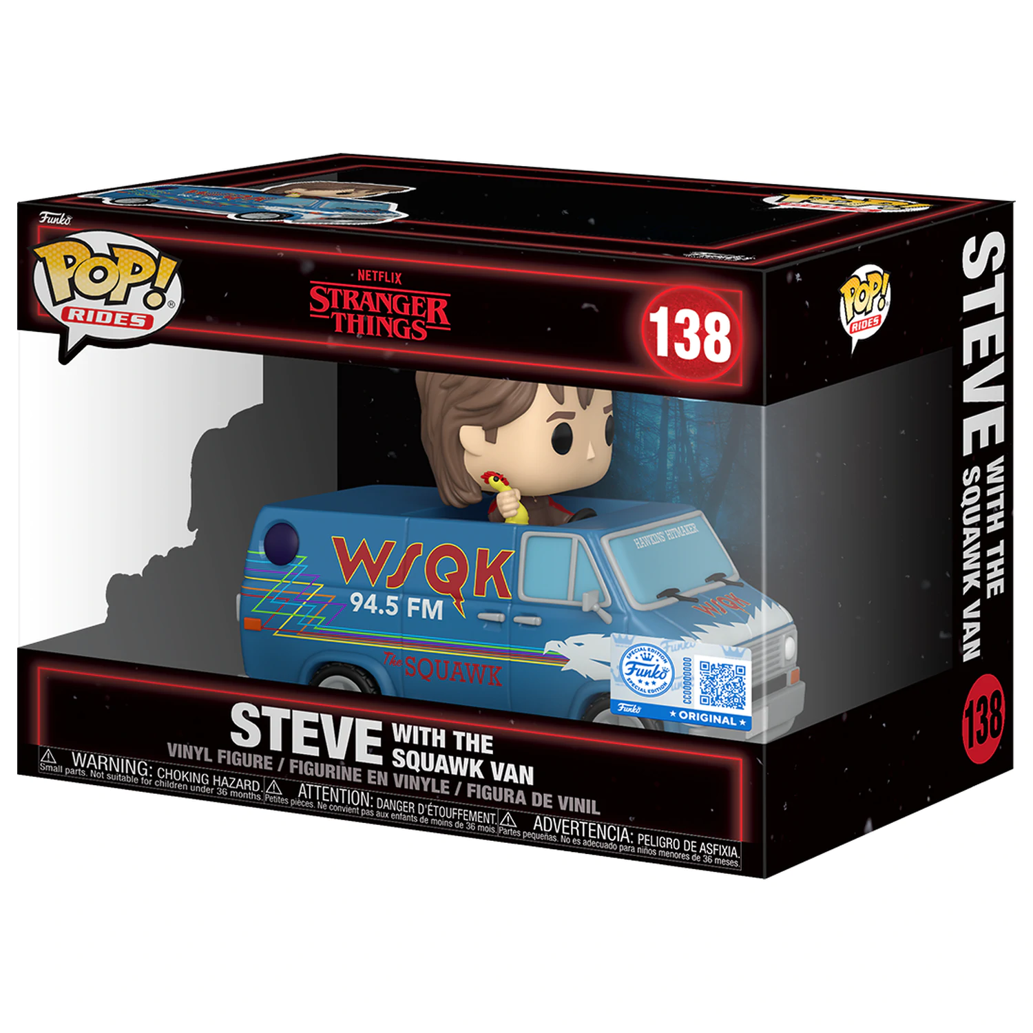 Stranger Things Funko POP! Jízdy Deluxe Vinylová figurka Steve s The Squawk Van Exclusive 9 cm fotografii produktu