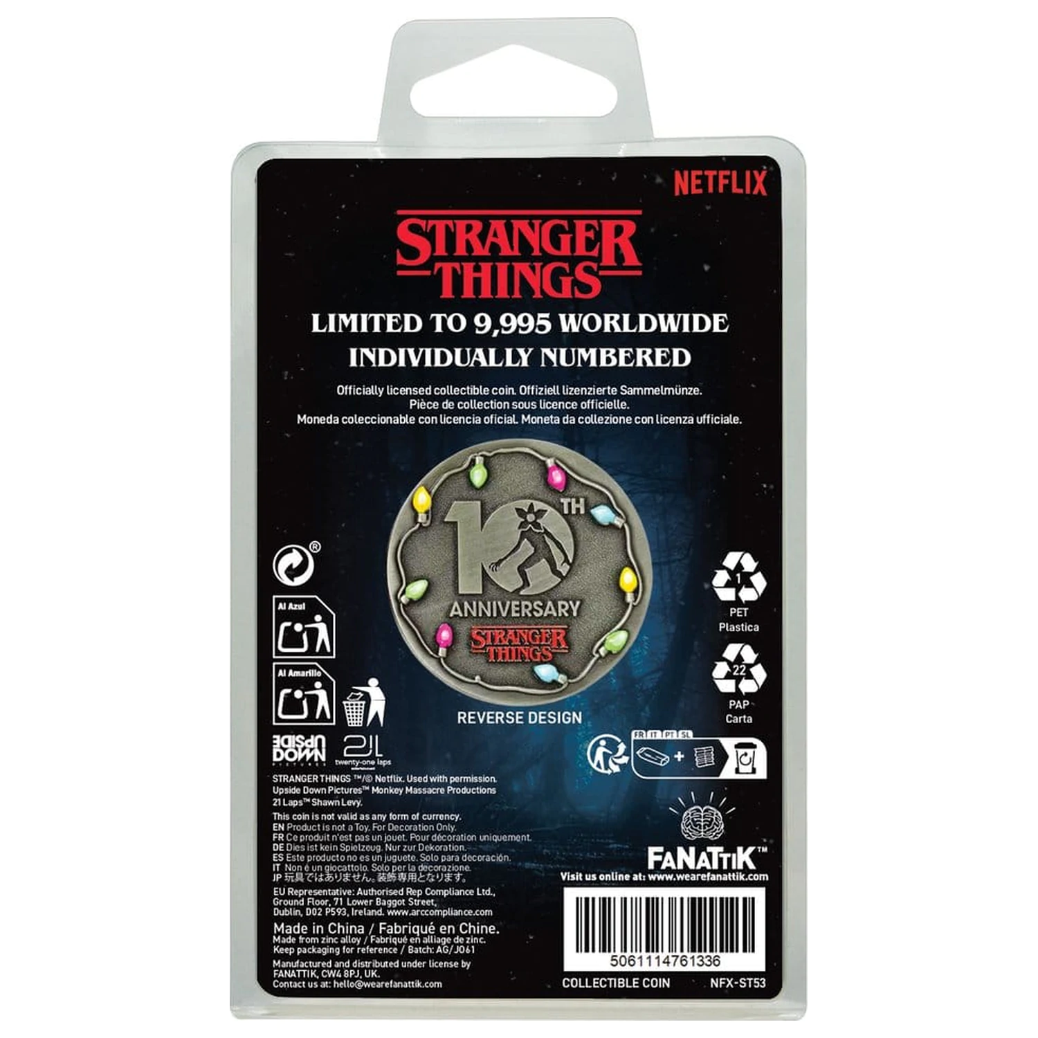 Stranger Things Sběratelská Mince 10. výročí Eleven Limitovaná edice fotografii produktu