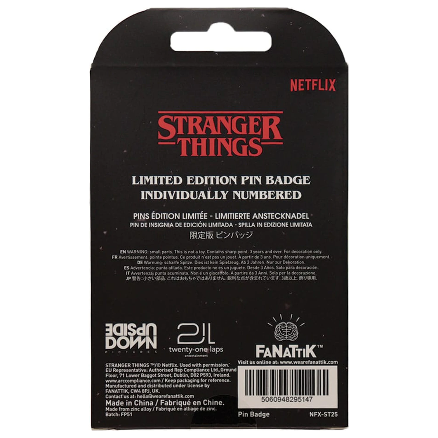Stranger Things Špendlík Hellfire Lives Limited Edition fotografii produktu
